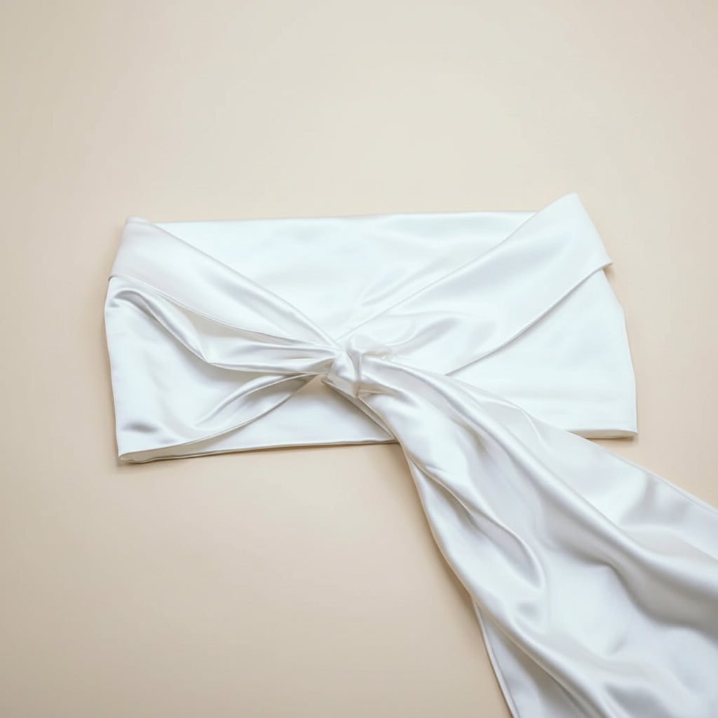 Ivory Satin Bridal Shoulder Wrap